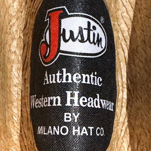 Justin Authentic Headwear Cowboy Hat by Milano Headwear 20X Size 6 7/8 - Picture 5 of 8